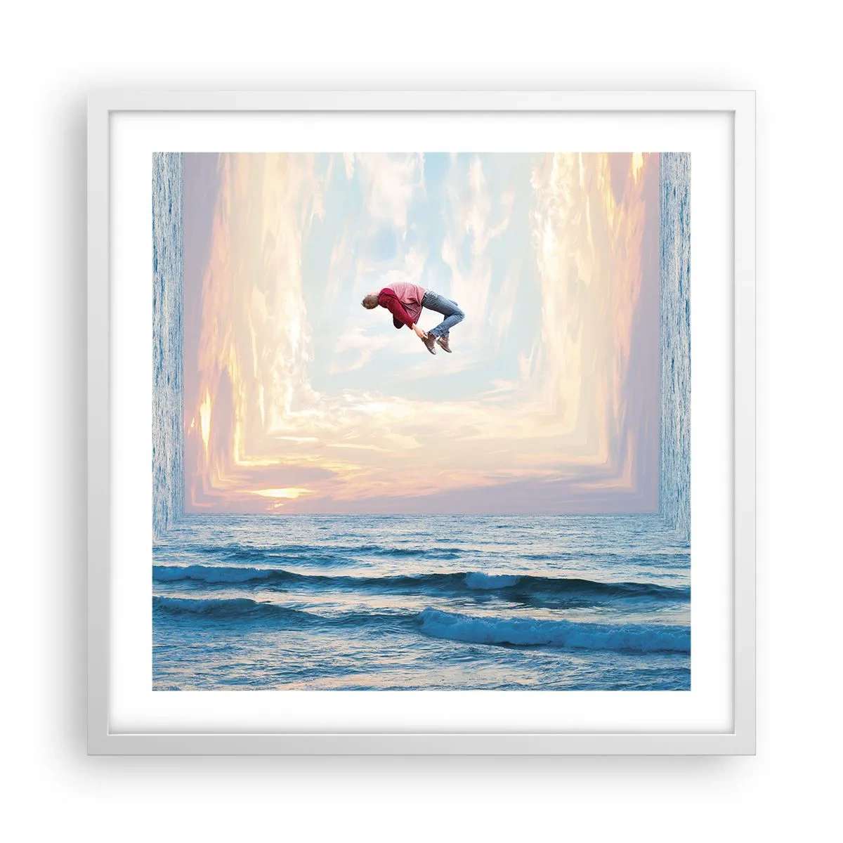 Plakat i hvid ramme - Til en anden dimension - 50x50 cm