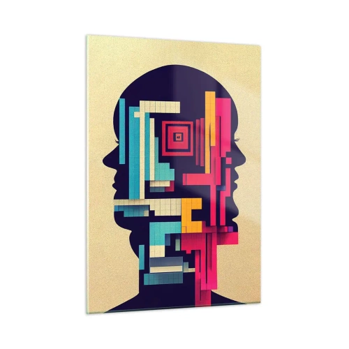 Billede på glas - Nye slips - 50x70 cm