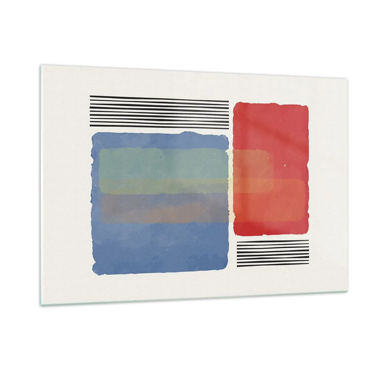 Billede på glas - Geometriens ånd og bogstav - 120x80 cm