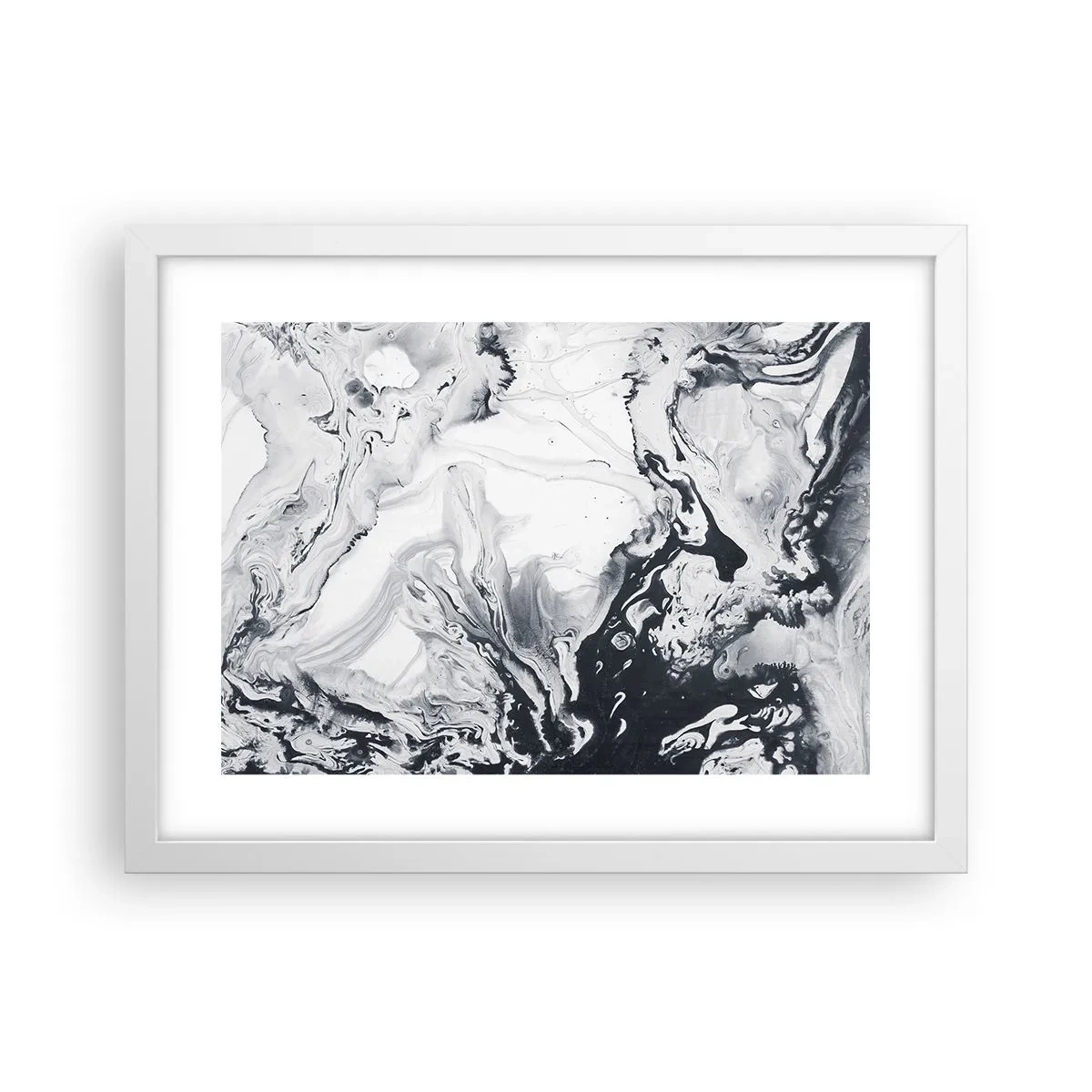 Plakat i hvid ramme - Jordens indre - 40x30 cm