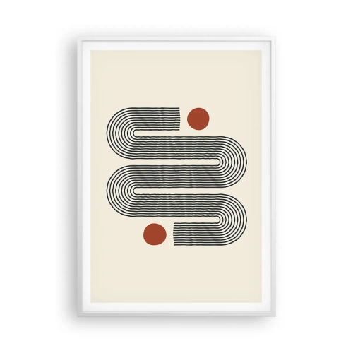 Plakat i hvid ramme - Fra start til slut - 70x100 cm