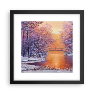 Plakat i sort ramme - Lad os mødes her - 30x30 cm