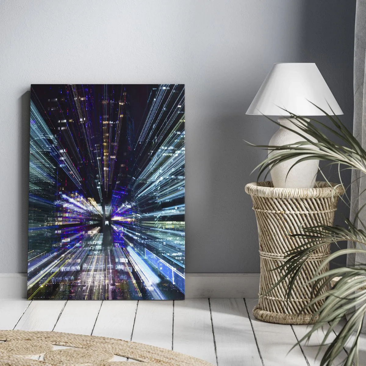 Lærredstryk - Billede på lærred - Overgang til hyperrummet - 50x70 cm