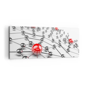 Lærredstryk - Billede på lærred - Sølvnet - 100x40 cm