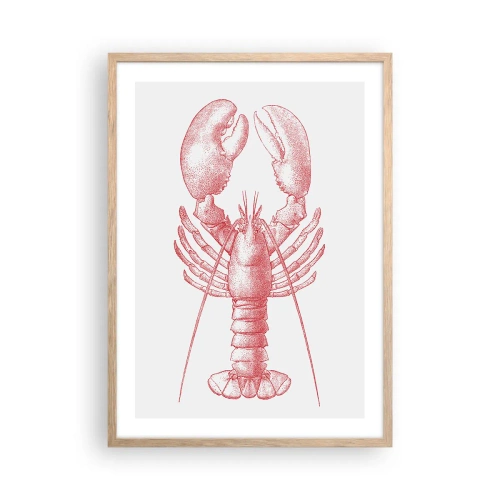 Plakat i ramme af lyst egetræ - Hummer, der er Homer værdig - 50x70 cm