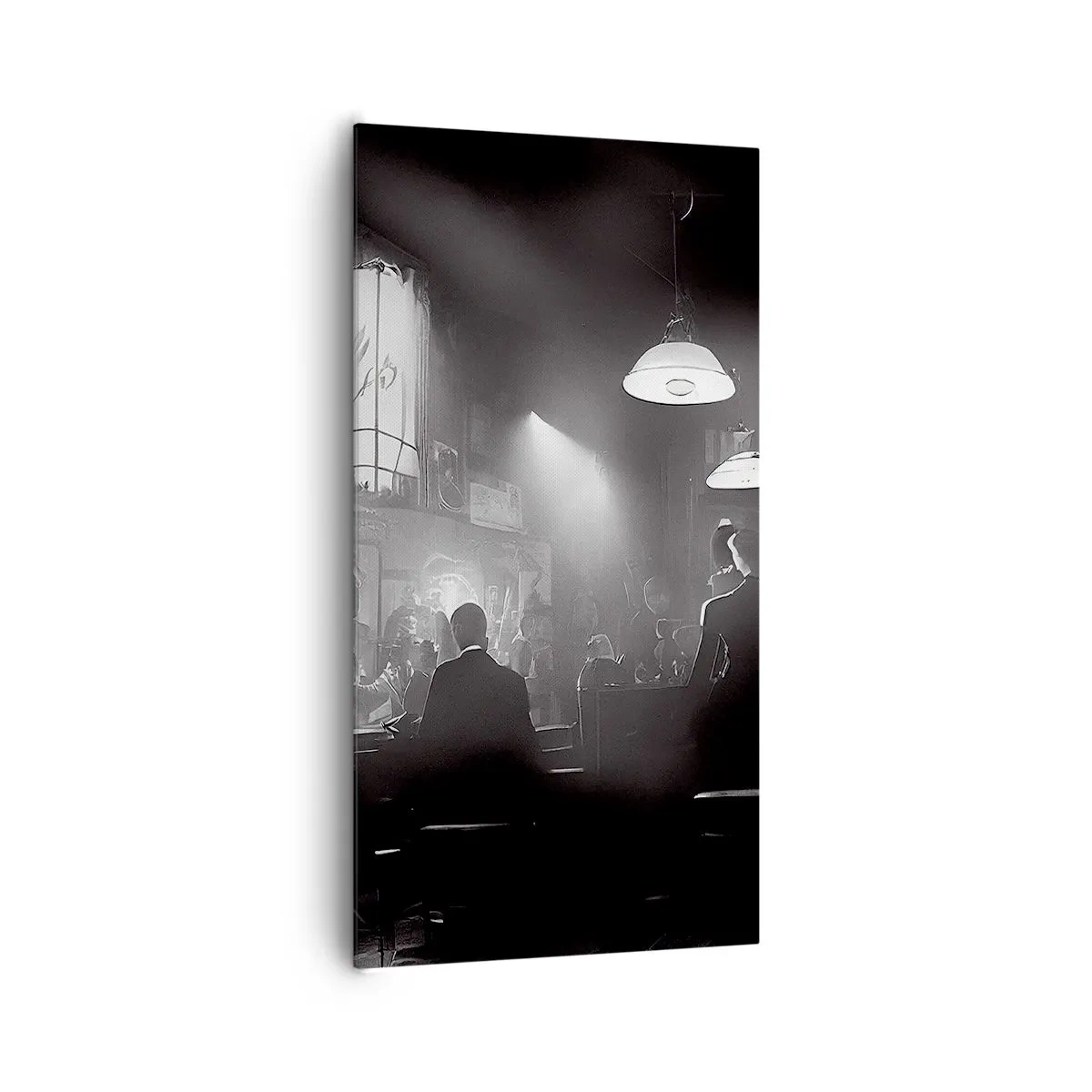 Lærredstryk - Billede på lærred - I en jazzet stemning - 65x120 cm