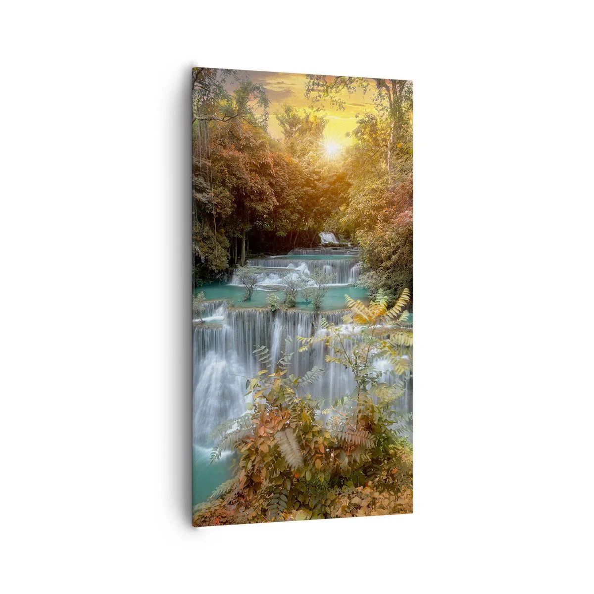 Lærredstryk - Billede på lærred - Skovens skjulte skat - 65x120 cm