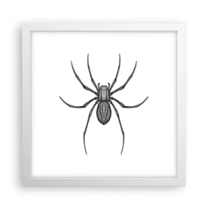 Plakat i hvid ramme - Foruroligende præcision - 30x30 cm