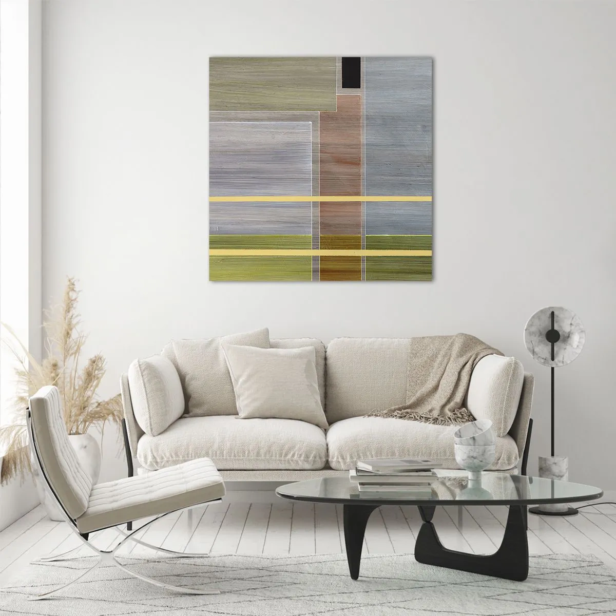 Billede på glas - Lige og rolig - 60x60 cm