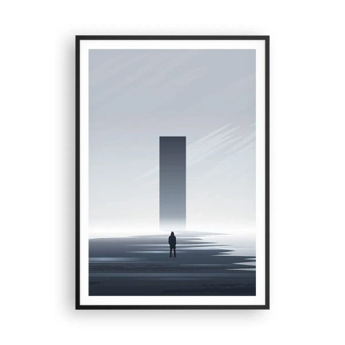Plakat i sort ramme - Mulighed eller trussel? - 70x100 cm