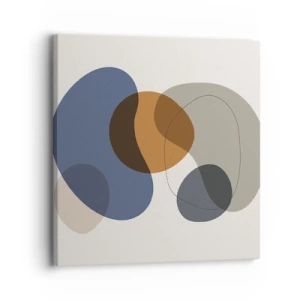 Lærredstryk - Billede på lærred - Dråber af farve - 30x30 cm