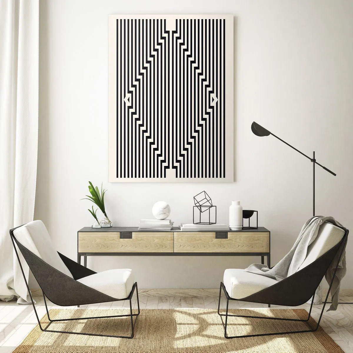 Billede på glas - Geometrisk illusion - 80x120 cm