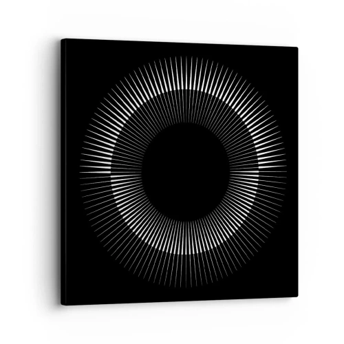Lærredstryk - Billede på lærred - Sort sol - 30x30 cm