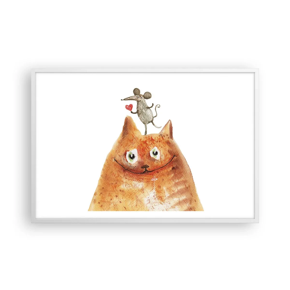 Plakat i hvid ramme - Kærlighedens paradokser - 91x61 cm