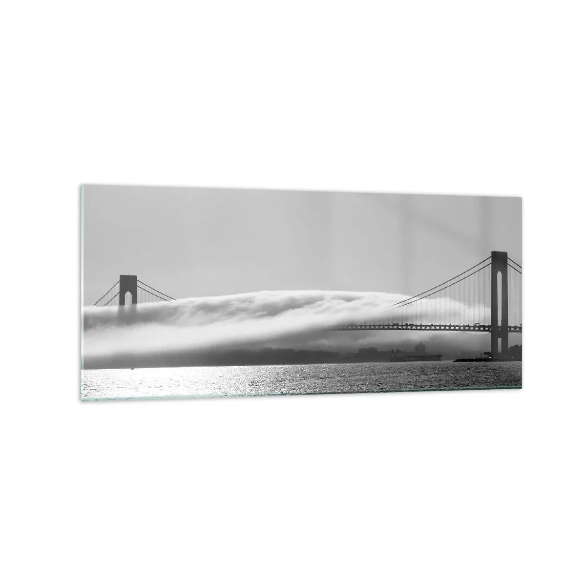 Billede på glas - Sejl gennem Golden Gate - 120x50 cm