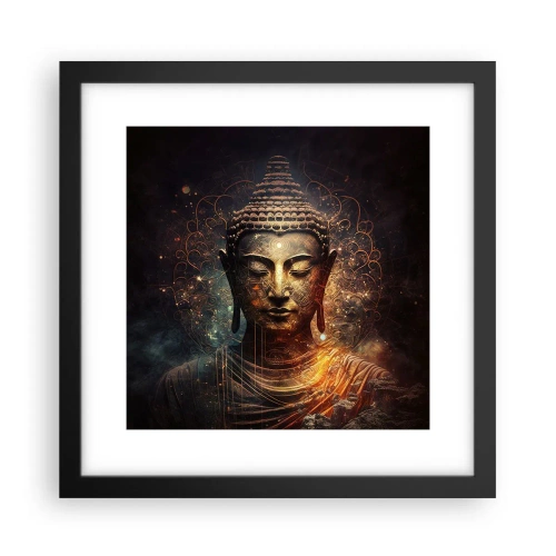 Plakat i sort ramme - Åndelig balance - 30x30 cm