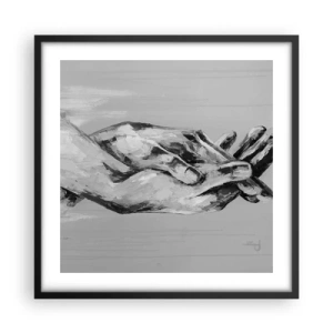 Plakat i sort ramme - Begyndelsen ... - 50x50 cm