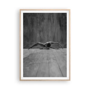 Plakat i ramme af lyst egetræ - Symmetri fundet - 70x100 cm