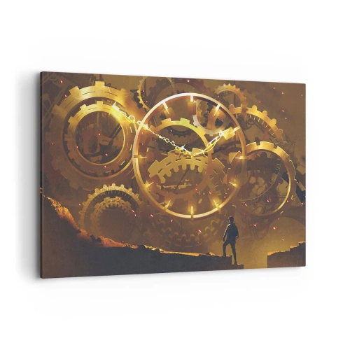 Lærredstryk - Billede på lærred - Ved tidens kilde - 120x80 cm