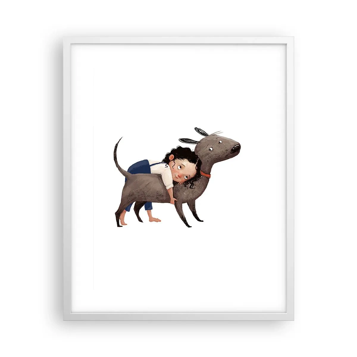 Plakat i hvid ramme - Bedste venner - 40x50 cm