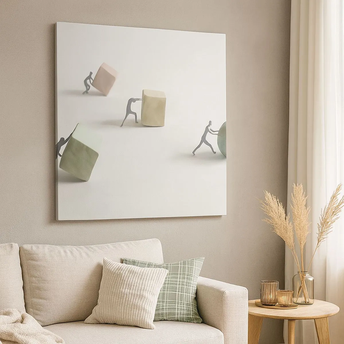 Lærredstryk - Billede på lærred - Selve livet - 30x30 cm