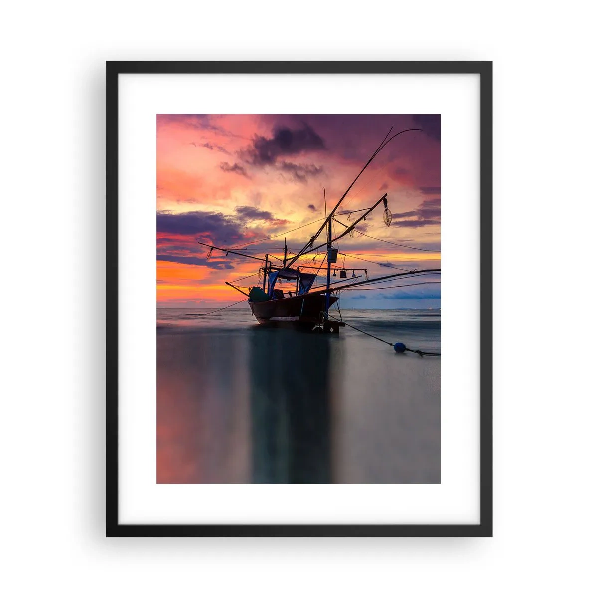 Plakat i sort ramme - En eksotisk aften - 40x50 cm