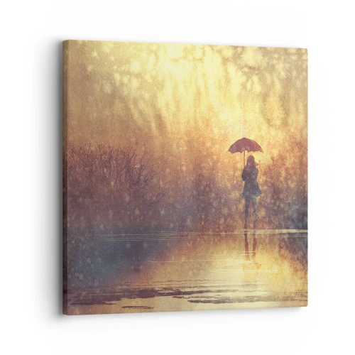Lærredstryk - Billede på lærred - Jeg føler, at der er nogen, der kigger på mig - 30x30 cm