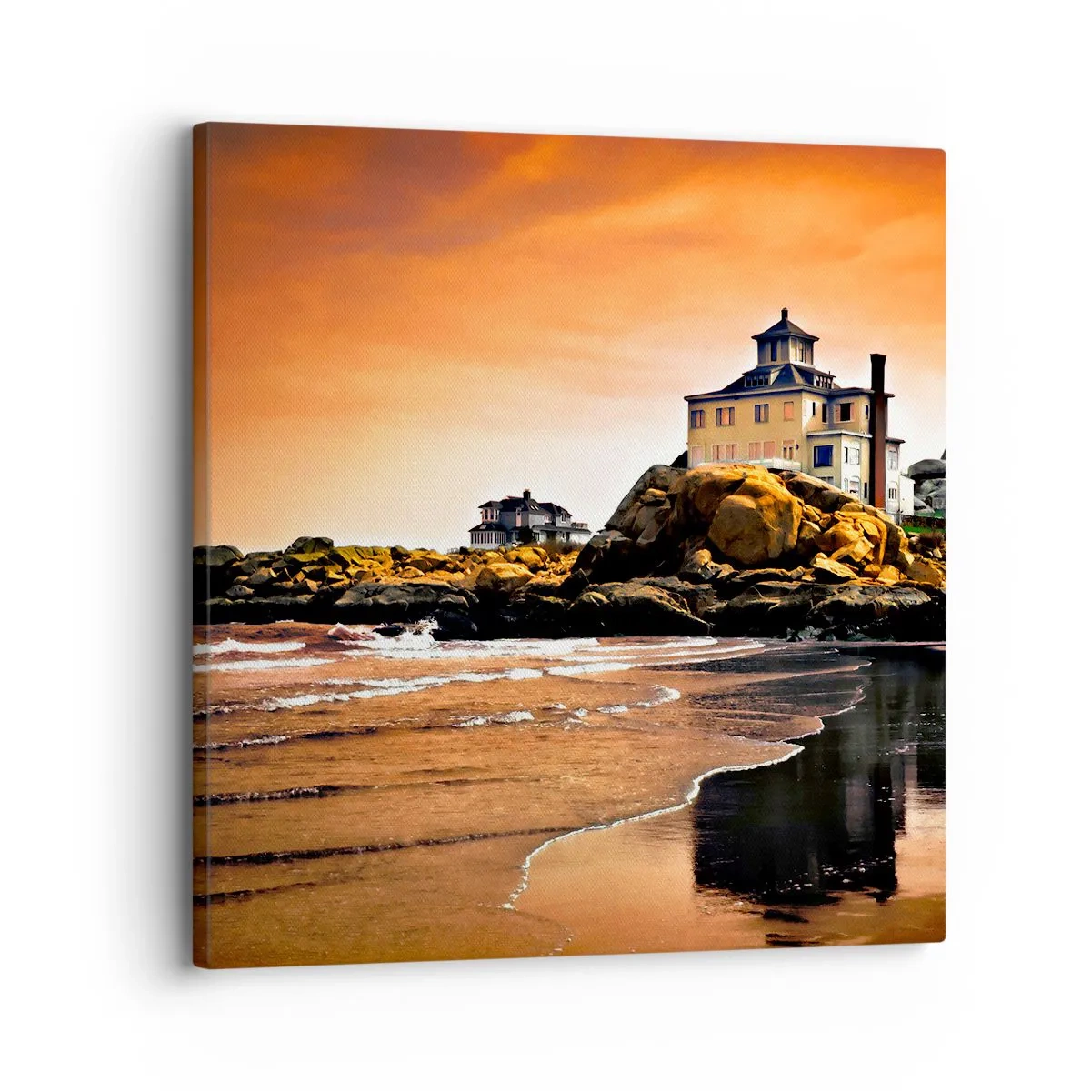 Lærredstryk - Billede på lærred - Vestkystens elegance - 30x30 cm