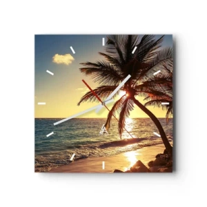 Vægur, Uret - Sommer under palmerne - 30x30 cm