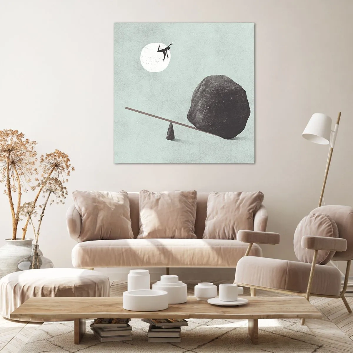 Lærredstryk - Billede på lærred - En drøm går i opfyldelse - 60x60 cm