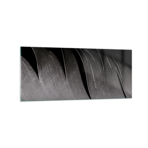 Billede på glas - Fjer - en vidunderlig konstruktion - 120x50 cm