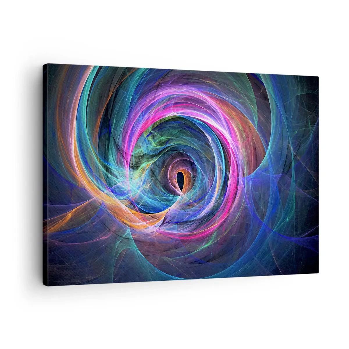 Lærredstryk - Billede på lærred - En abstrakt hvirvel af farver i nuancer af lilla, lyserød og blå. - 70x50cm - Hvor vil du tage mig hen? - Moderne vægdekoration til stue og soveværelse ARTTOR