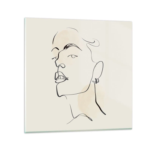 Billede på glas - Et stolt blik - 60x60 cm