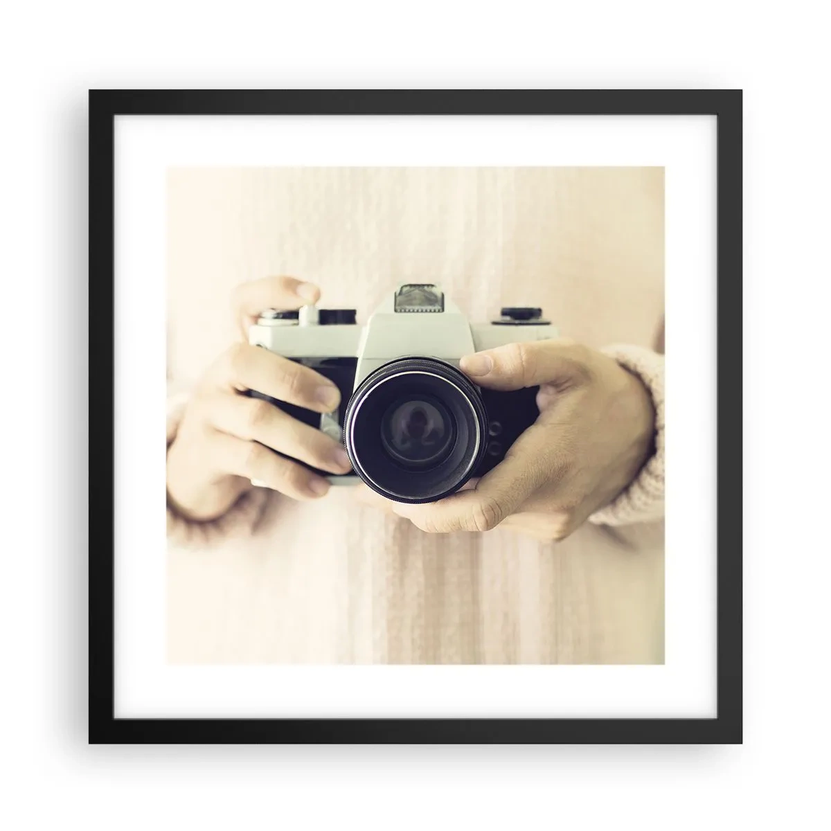 Plakat i sort ramme - For at se mere... - 40x40 cm