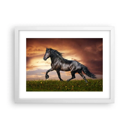 Plakat i hvid ramme - Sort prins - 40x30 cm