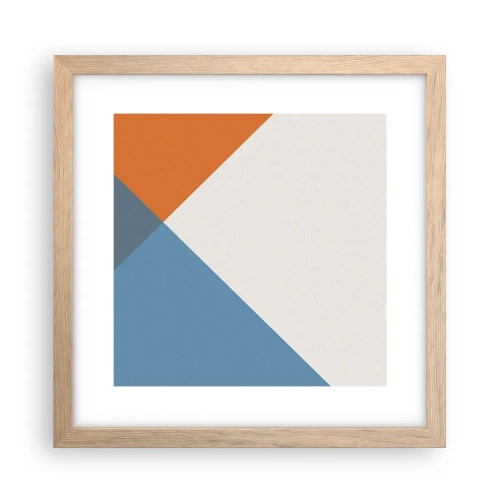 Plakat i ramme af lyst egetræ - Med hensyn til ... - 30x30 cm