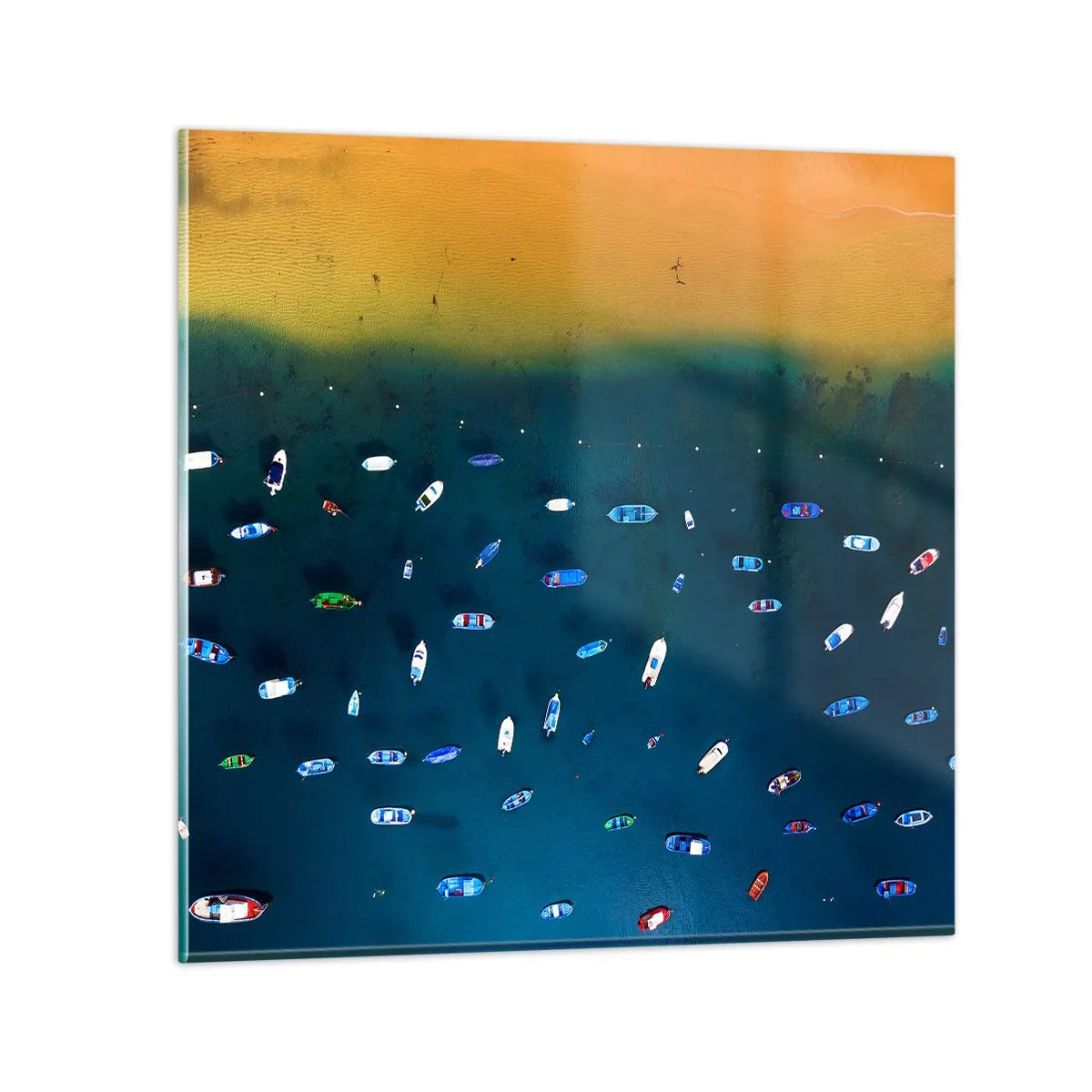 Billede på glas - En ferieleg - 30x30 cm