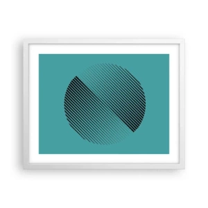 Plakat i hvid ramme - Cirklen - en geometrisk variation - 50x40 cm