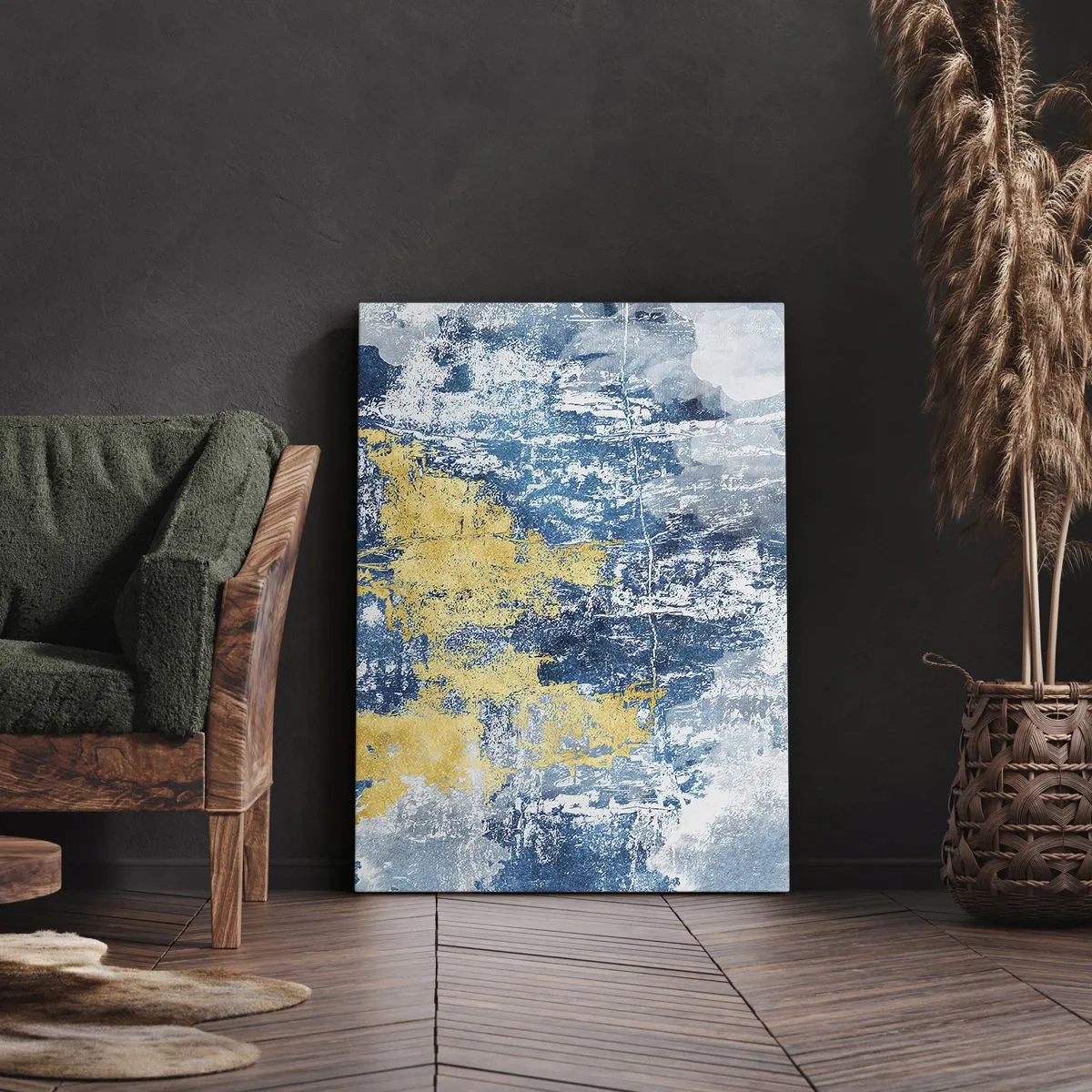 Lærredstryk - Billede på lærred - En fredfyldt abstraktion - 70x100 cm