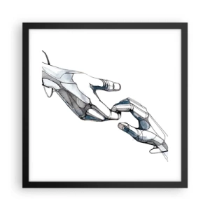 Plakat i sort ramme - En god gestus - 40x40 cm