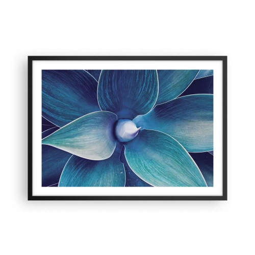 Plakat i sort ramme - Blå fra himlen - 70x50 cm