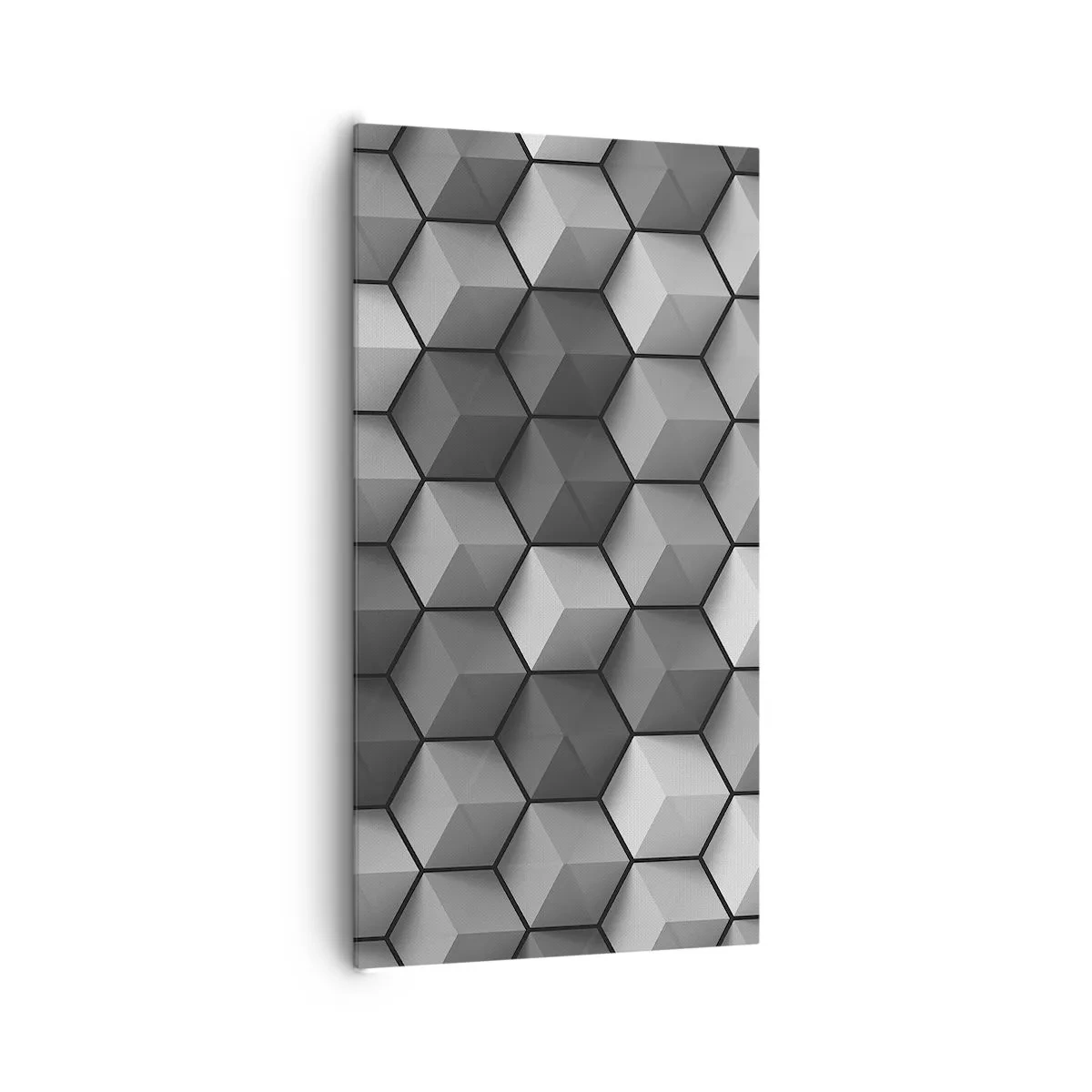 Lærredstryk - Billede på lærred - Kubistisk puslespil - 65x120 cm