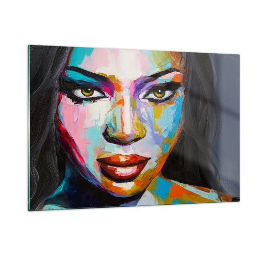 Billede på glas - Du kan ikke tage dine øjne fra - 120x80 cm