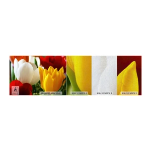 Prøve Fototapet Premium Canvas - Tulipanfeber - Blomster, Tulipaner, Buket blomster - 100x30 cm