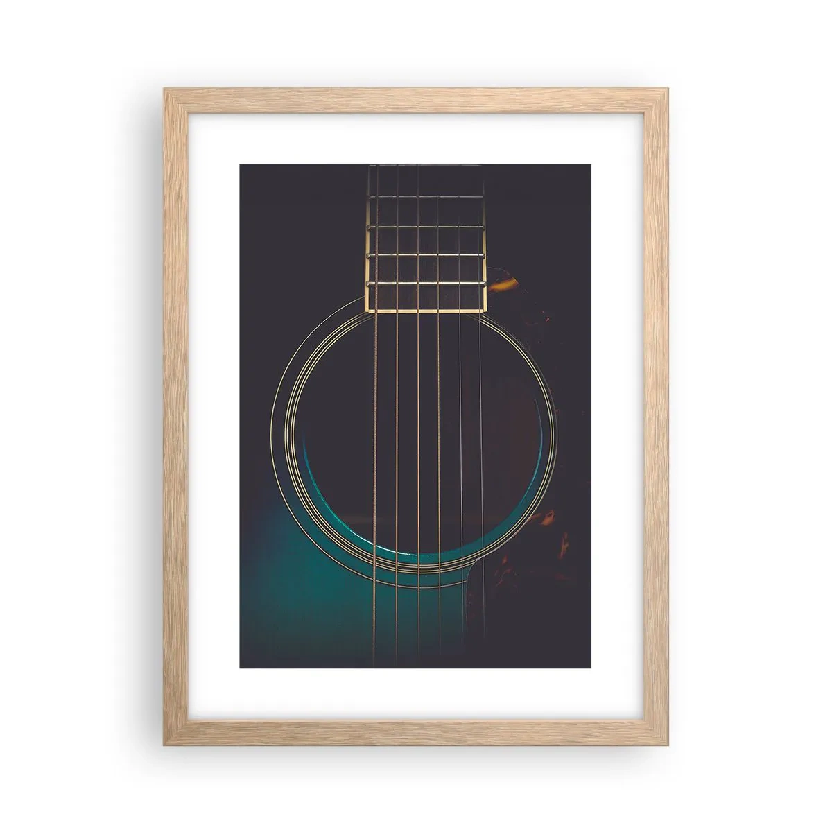 Plakat i ramme af lyst egetræ - Et øjeblik før det lyder - 30x40 cm