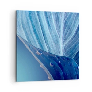 Lærredstryk - Billede på lærred - Skjulte dråber af blåt - 60x60 cm