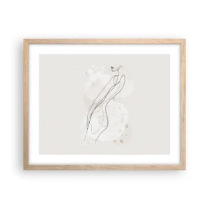 Plakat i ramme af lyst egetræ - At forvilde sig med blikket - 50x40 cm