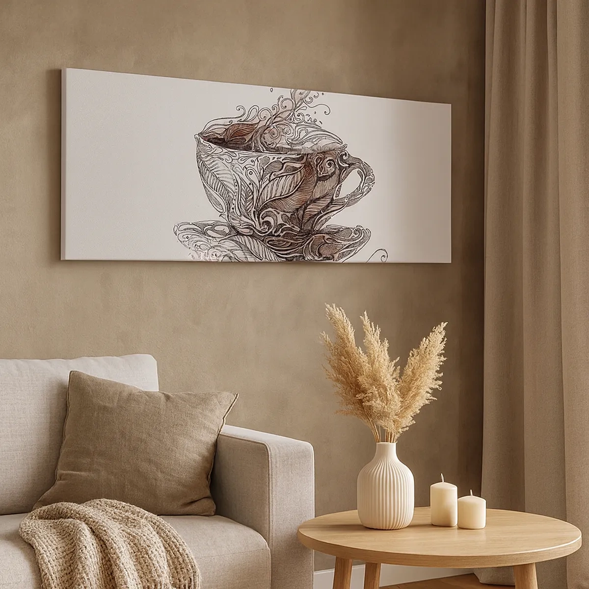 Lærredstryk - Billede på lærred - Te er godt til alt - 30x30 cm