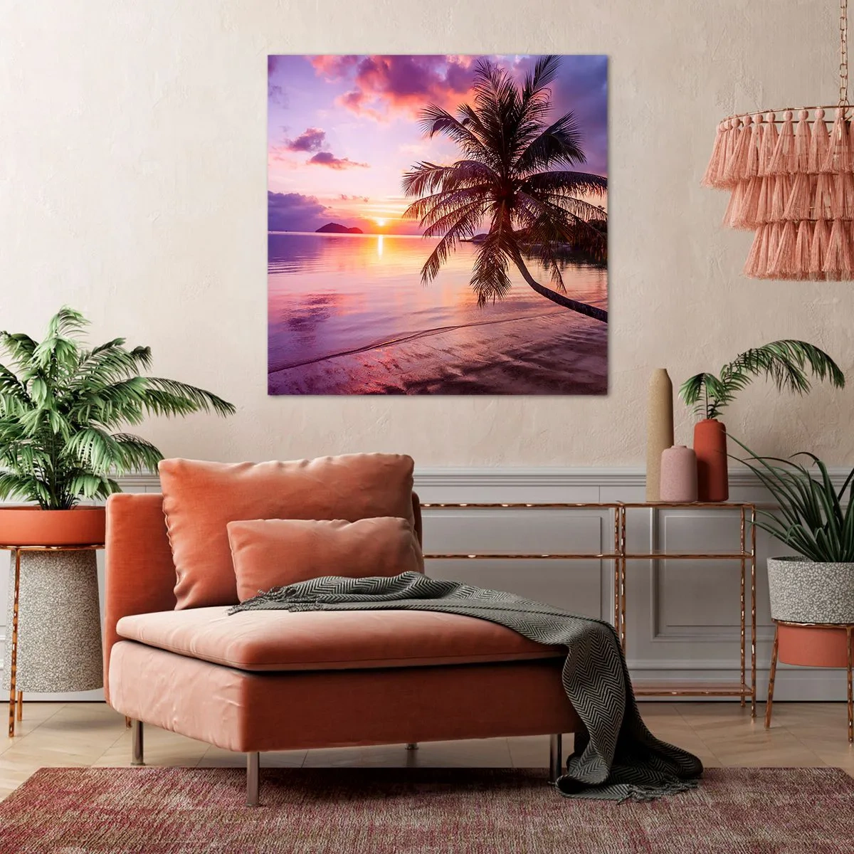 Lærredstryk - Billede på lærred - Lyksalighed hele vejen til horisonten - 60x60 cm