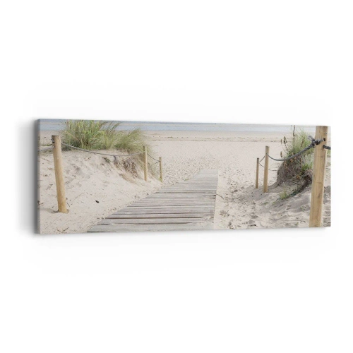 Lærredstryk - Billede på lærred - Ud over horisonten - 90x30 cm